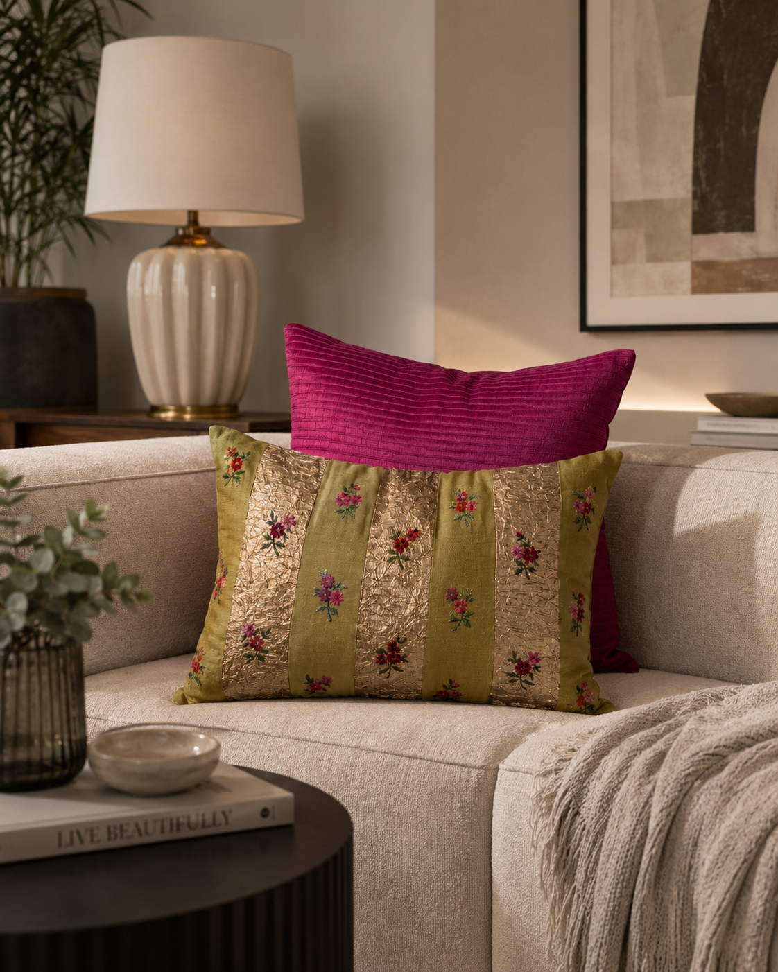 Chand Shewtaambar Cushion