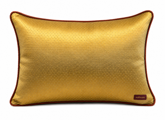 Blossom Brown Zari Jaali Cushion