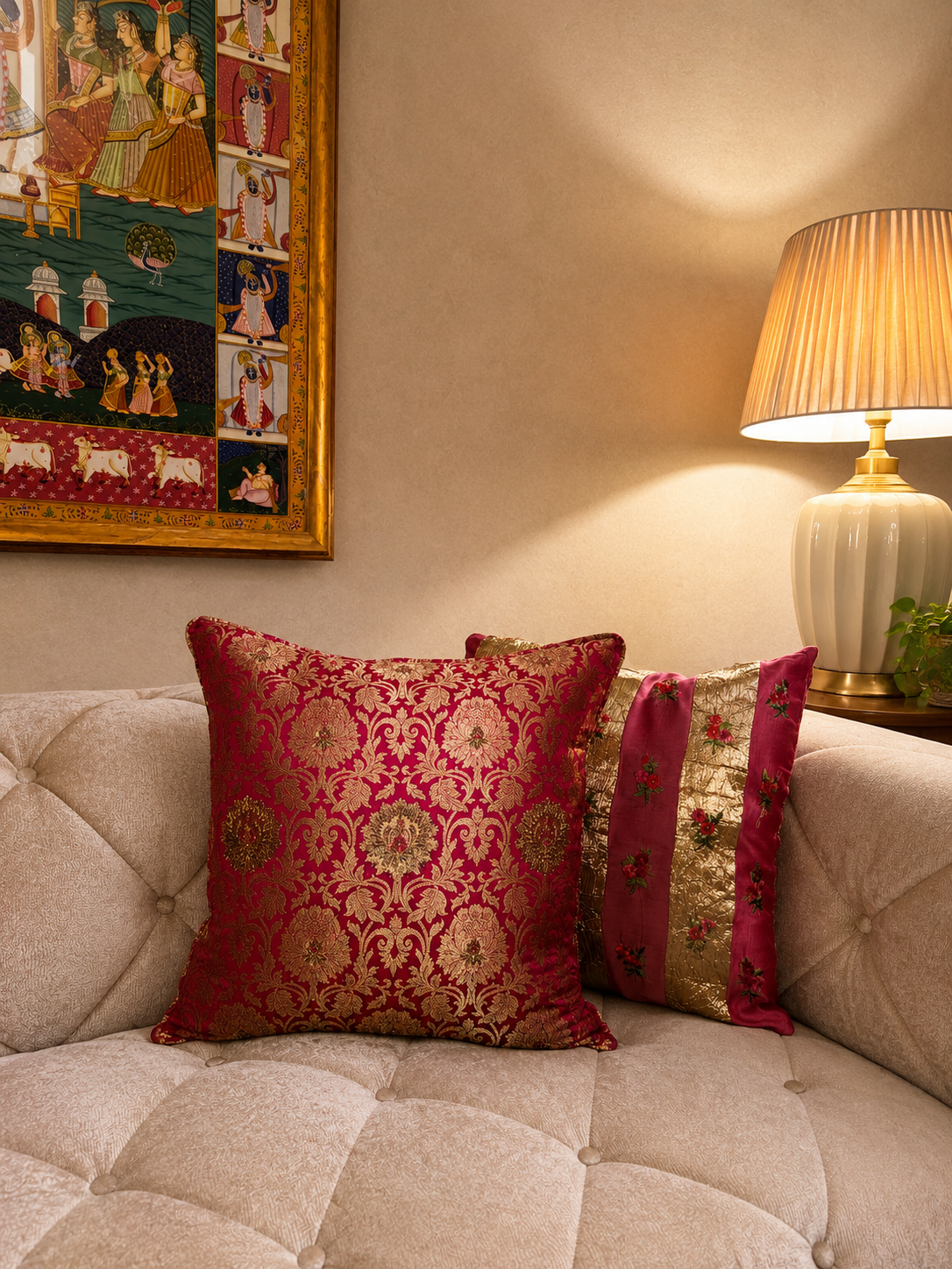 Bloom Zari Cushion