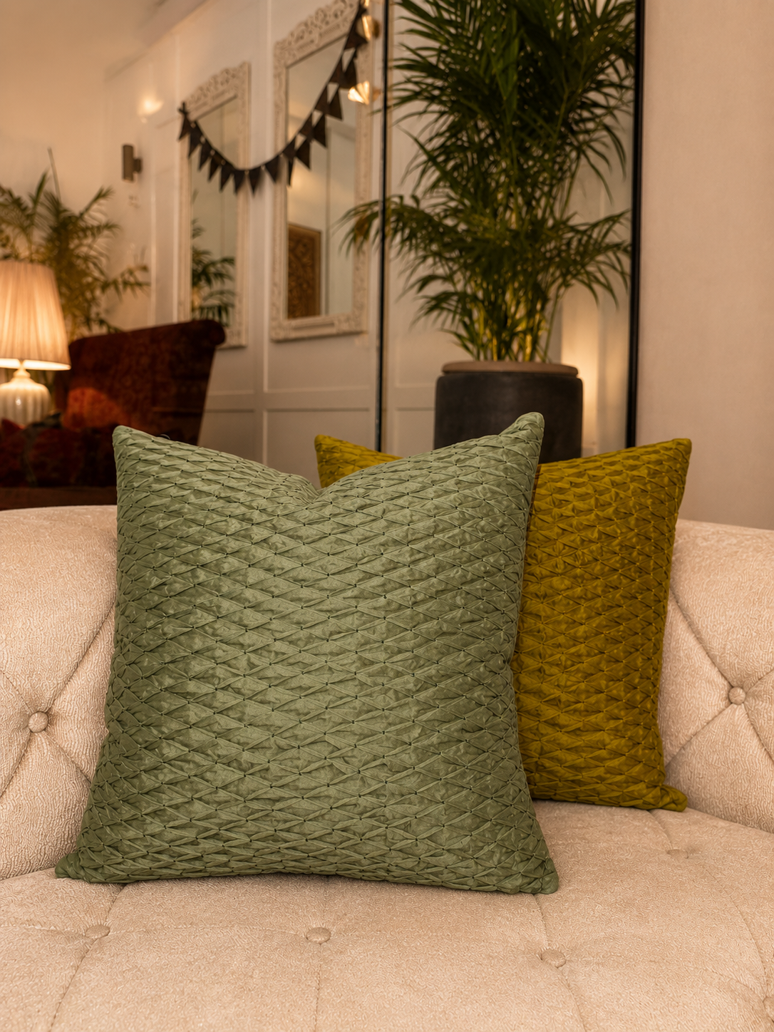 Charakha Dark Green Cushion